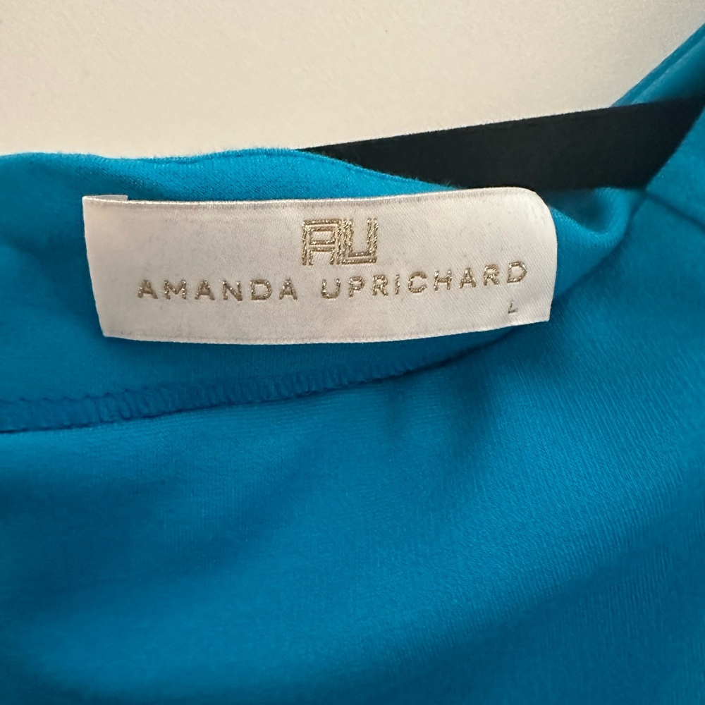 Amanda Uprichard Blue Off-Shoulder Dress - Picture 4 of 5